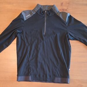 Ping Black Pullover with Gray Shoulder Panels
